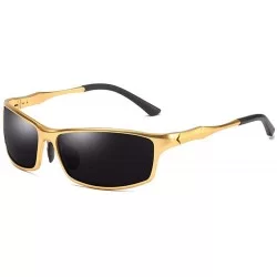 Sport Sunglasses Aluminum Magnesium Sunglasses Men Polarizer Sports Sunshine Driving - E - CV18QCC5UU5 $56.36