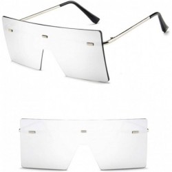 Shield Women's Metal Aviator Sunglasses with Signature Logo Temple and 100% UV Protection - White - CE199AN2RD2 $11.55