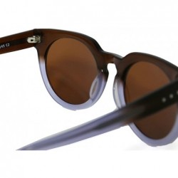 Cat Eye Round Cat Eye Two Toned Fashion Polarized Sunglasses - Brown/White - CX18EO20OLN $16.44