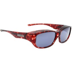 Wrap Jonathan Paul Queeda Medium Polarized Over Sunglasses - Claret-tortoise - CL11L67I1EF $100.64
