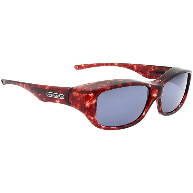 Wrap Jonathan Paul Queeda Medium Polarized Over Sunglasses - Claret-tortoise - CL11L67I1EF $52.33