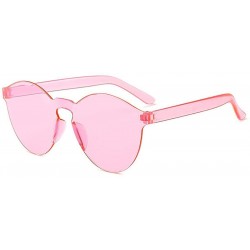Round Unisex Fashion Candy Colors Round Outdoor Sunglasses - Light Pink - CJ199XRZKM2 $34.47