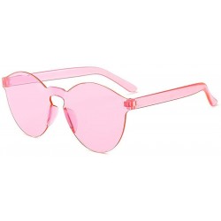 Round Unisex Fashion Candy Colors Round Outdoor Sunglasses - Light Pink - CJ199XRZKM2 $16.40