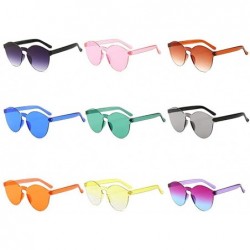 Round Unisex Fashion Candy Colors Round Outdoor Sunglasses - Light Pink - CJ199XRZKM2 $16.40