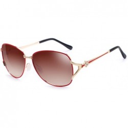 Rectangular Polarized Sunglasses Driving Blocking Eyeglasses - A610-red - CO199HZ73TS $14.45