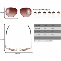 Rectangular Polarized Sunglasses Driving Blocking Eyeglasses - A610-red - CO199HZ73TS $14.45