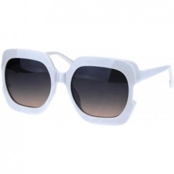 Butterfly Womens Thick Plastic Butterfly Diva Sunglasses - White Smoke - CS18H6OGEUZ $9.95