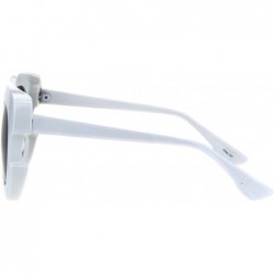 Butterfly Womens Thick Plastic Butterfly Diva Sunglasses - White Smoke - CS18H6OGEUZ $9.95