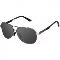 Round XXL extra large Classic Round Aviator Polarized Sunglasses for big wide heads 150mm - Black - CH189X30LKI $30.89