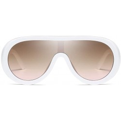 Shield Retro Personalized Colorful Oversized Goggle Sunglasses For Unisex Women Men - H - C0196LAEUTM $18.83