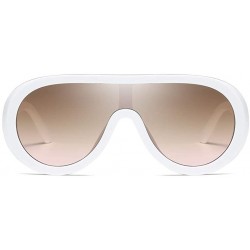 Shield Retro Personalized Colorful Oversized Goggle Sunglasses For Unisex Women Men - H - C0196LAEUTM $12.30