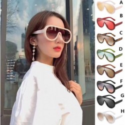 Shield Retro Personalized Colorful Oversized Goggle Sunglasses For Unisex Women Men - H - C0196LAEUTM $12.30