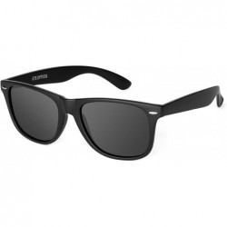 Wayfarer XXL Mens Extra Large Wayfinder Polarized Sunglasses for Big Wide Heads 152mm - Black - C112IXUVLRB $33.15