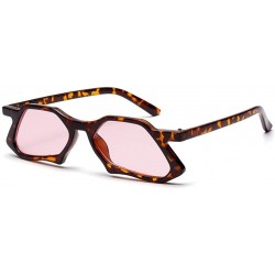 Butterfly Retro Hipster Sunglasses for Men Women UV400 Protection Polygon Glasses - Brown Flower/Pink - CS18QUOAUKG $11.70