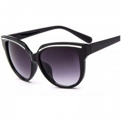 Goggle De Sunglasses 2019 Oculos Sol Feminino Women Er Vintage Cat Eye Black Clout Goggles Glasses - Black - CV198AI837H $14.94