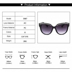 Goggle De Sunglasses 2019 Oculos Sol Feminino Women Er Vintage Cat Eye Black Clout Goggles Glasses - Black - CV198AI837H $14.94