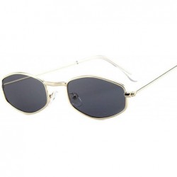 Semi-rimless Metal Square Small Frame Sunglasses Woman Women Classic Vintage Mercury Ocean Film Fashion Mirror Sun Glasses - ...