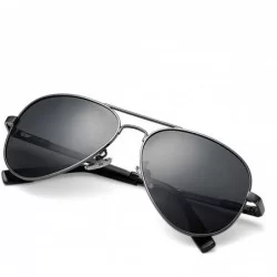 Round Polarized Aviator Sunglasses for Men Women- Lightweight Metal Frame Sun Glasses UV400 Protection - CS1993KKOH0 $24.62