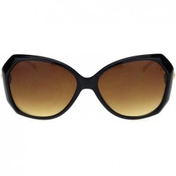 Oversized Womens Metal Serpent Snake Arm Butterfly Sunglasses - Black Brown - CH18RZ48XCA $9.07