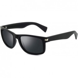 Aviator Sunglasses Rectangular Unbreakable - Black/Smoke - CD18HEII25S $20.29