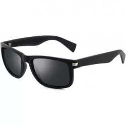 Aviator Sunglasses Rectangular Unbreakable - Black/Smoke - CD18HEII25S $33.23