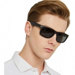 Aviator Sunglasses Rectangular Unbreakable - Black/Smoke - CD18HEII25S $20.29