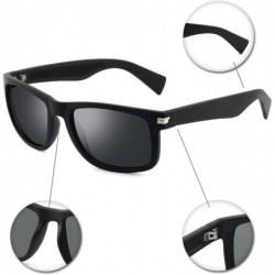 Aviator Sunglasses Rectangular Unbreakable - Black/Smoke - CD18HEII25S $20.29