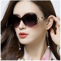 Round Shades Round Polarized Sunglasses for Women fashion tortoise classic cat eye womens sunglasses by W&Y A6 - Purple - CP1...