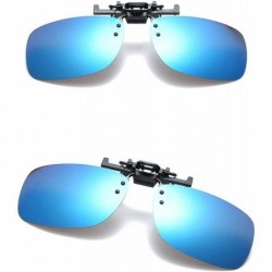 Aviator 2019 Fashion Polarized Sunglasses Clip Men Top Brand Designer Sun Silver - Blue - CE18Y2O7W44 $17.71