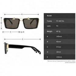 Oversized Vintage Square Sunglasses Glasses Protection - Purple - CG18XWU7GG9 $17.69