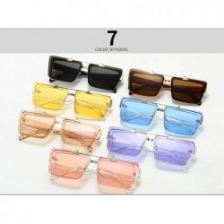Oversized Vintage Square Sunglasses Glasses Protection - Purple - CG18XWU7GG9 $17.69