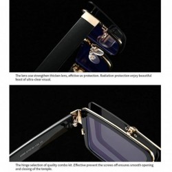 Oversized Vintage Square Sunglasses Glasses Protection - Purple - CG18XWU7GG9 $17.69