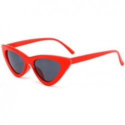 Cat Eye Women Fashion Cat Eye Shades Sunglasses Integrated UV Candy Colored Glasses - CV18O3TG2GK $17.80