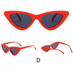 Cat Eye Women Fashion Cat Eye Shades Sunglasses Integrated UV Candy Colored Glasses - CV18O3TG2GK $7.70