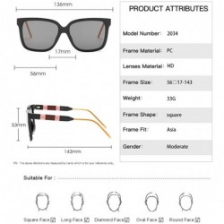 Oversized Oversized Sunglasses for Women and Men Colorblock Square Frame TR Leg Gradient Color Lens UV Protection - CK190HE44...