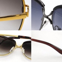 Wayfarer Women's Oversized Metal Frame Colored Lens Uv400 Protection Sunglasses - Beige - C011W45PPJH $11.70
