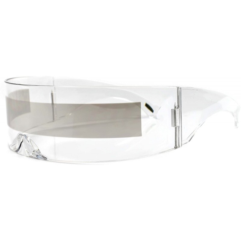 Wrap Bionics Alien Space Robot Cyclops Futuristic Costume Novelty Sunglasses - Clear - C618ECEDQN4 $21.04