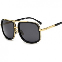 Rectangular Oversized Men Sunglasses Luxury Women Sun Glasses Square Retro - C1 - CC194ONS6KY $20.98