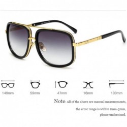 Rectangular Oversized Men Sunglasses Luxury Women Sun Glasses Square Retro - C1 - CC194ONS6KY $20.98