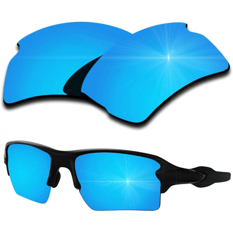 Sport Polarized Replacement Lenses Flak 2.0 XL Sunglasses - Multiple Colors - Ice Blue Mirrored Coating - C618CZW58H2 $10.96