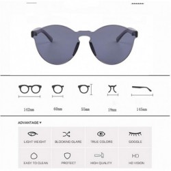 Sport Round Rimless Sunglasses Tinted Eyewear Transparent Candy Color Eyeglasses Couple Sun Glasses Shades 2DXuixsh - CC18ST5...