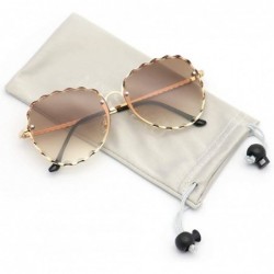 Sport Women's Square Large Frame Sunglasses Metal Scales Brown Gradient UV400 Beach Sunglasses - T11-brown - CI18ME7IHC0 $21.97