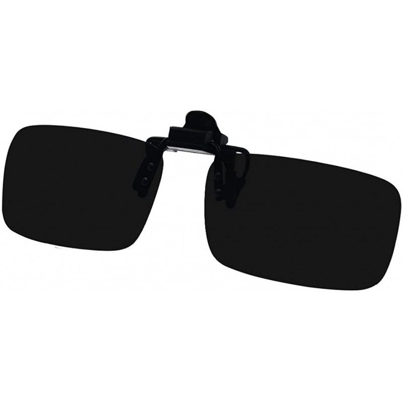 Oversized Night Vision Polarized Clip-on Flip up Metal Clip Sunglasses Driving Fishing - Black - CQ1883NQ4GW $8.22