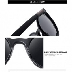 Round Polarizing Sunglasses Round Sunglasses Polarizing Men Drivers Driving Sunglasses - Brown - CF18YRM7NRS $25.74