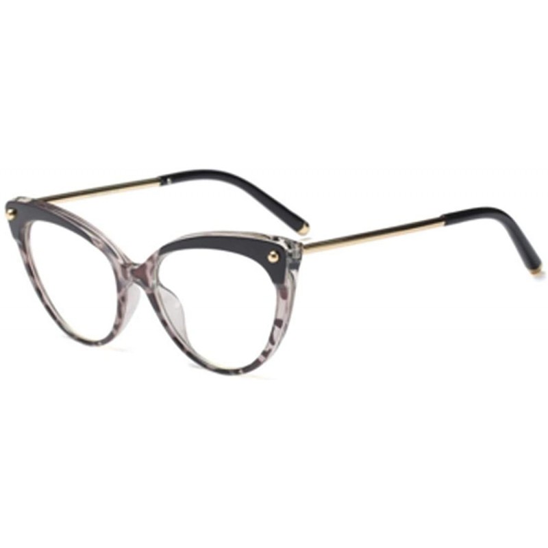 Cat Eye Unisex Retro Plastic Metal Round Full Frame Cat Eye Design Sunglasses - Black Amberd - CY18T4R62M7 $22.74