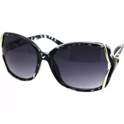 Square Designer Fashion Square Frame Womens Sunglasses Gold & Rhinestone Detail - Dark Blue Tort (Smoke) - C318X5MWXK4 $22.03