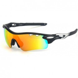 Sport Polarized Sunglasses Cycling Interchangeable Baseball - Gray - CP1960EKX4Q $15.06