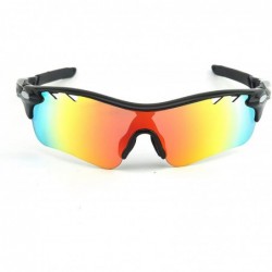 Sport Polarized Sunglasses Cycling Interchangeable Baseball - Gray - CP1960EKX4Q $15.06