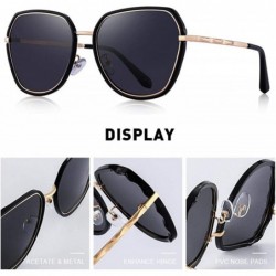 Cat Eye DESIGN Fashion Women Cat Eye Polarized Sunglasses Ladies Luxury Brand C01 Black - C01 Black - CZ18XE9WRT9 $13.91