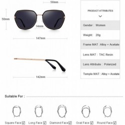 Cat Eye DESIGN Fashion Women Cat Eye Polarized Sunglasses Ladies Luxury Brand C01 Black - C01 Black - CZ18XE9WRT9 $13.91